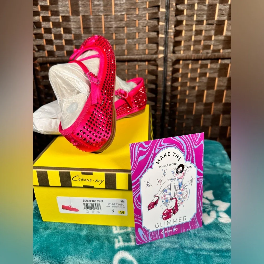 BRAND NEW! Circus NY by Sam Edelman Zuri Rhinestone Ballerina Flats - Picture 3 of 11
